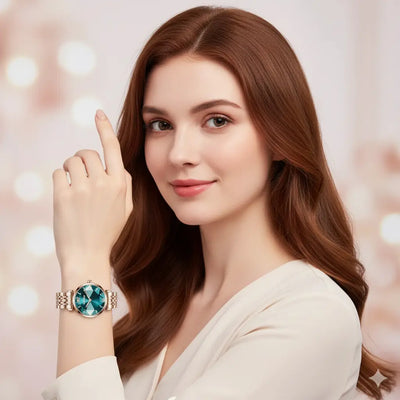 OLEVS MONTRE FEMME VERTE