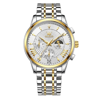Biarritz Silver and Gold Chronograph Watch