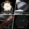 ***OLEVS 6898 COUPLE - TABLE OK***Watches Original Fashion Simple Waterproof Luminous Quartz Watch Leather Strap Date Wristwatch Couple Gifts