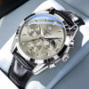 Montre bracelet cuir homme Bordeaux portée au poignet