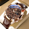 Montre bracelet cuir homme Bordeaux profil boîtier