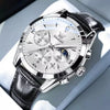 Montre bracelet cuir homme Bordeaux noire