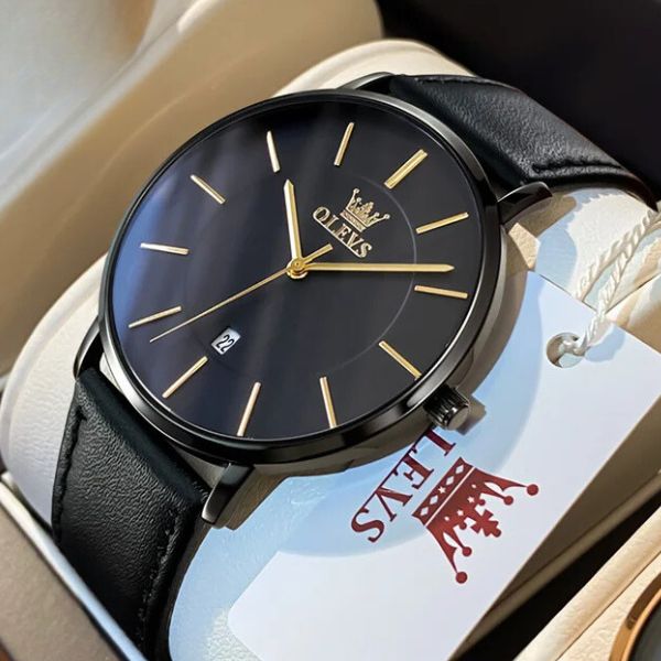 Montre bracelet cuir homme Valence vue d'ensemble