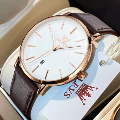 Montre bracelet cuir homme Valence détail cadran
