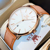 Montre bracelet cuir homme Valence portée au poignet