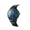 Montre bracelet cuir homme Valence bleue détail bracelet