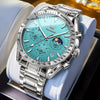 Montre chronographe homme Amiens bleue cadran bleu boîtier