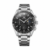 Montre chronographe homme Amiens noire vue de face OLEVS