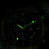 Montre chronographe homme Biarritz bicolore argent et or vue rapprochée