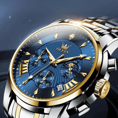 Bracelet acier montre chronographe homme Biarritz
