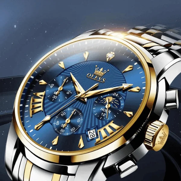 Bracelet acier montre chronographe homme Biarritz