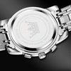 Fond du boîtier en acier et bracelet métallique de la montre OLEVS Grenoble