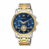 Montre chronographe homme Grenoble tricolore vue de face OLEVS