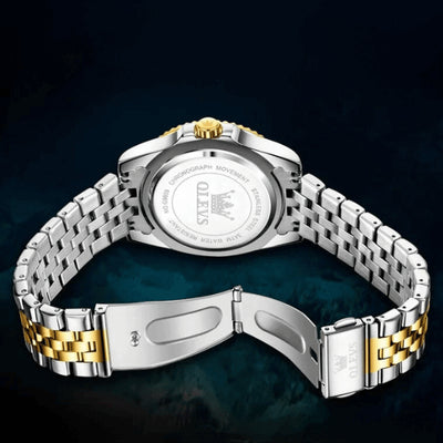Montre chronographe homme Provence bleue fond boîtier