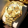 Montre chronographe homme Provence dorée vue d'ensemble