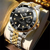 Montre chronographe homme Provence noire bracelet acier