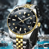 Montre chronographe homme Provence noire vue d'ensemble