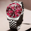 Montre chronographe homme Provence rouge vue trois quarts