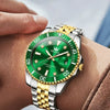 Montre chronographe homme Provence verte portée au poignet