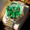 Détail cadran vert montre chronographe Provence