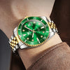 Montre chronographe homme Provence verte vue rapprochée