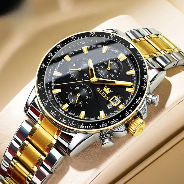 Montre chronographe homme Strasbourg boîtier acier