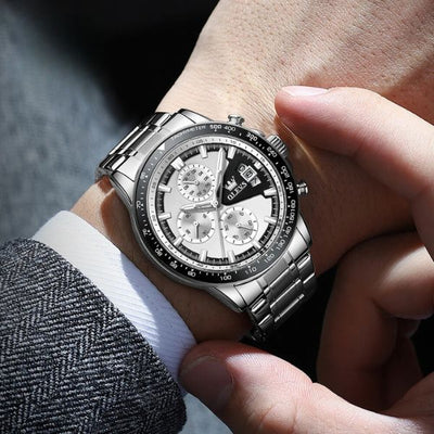 Montre chronographe homme Strasbourg bracelet acier