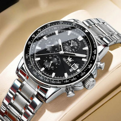 Montre chronographe homme Strasbourg portée au poignet