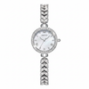 Montre femme OLEVS Brigitte argentée vue de face sur fond blanc