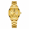 Montre femme OLEVS Colette dorée vue de face sur fond blanc