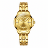 Montre femme OLEVS Valentine dorée vue de face sur fond blanc