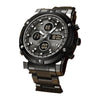 Montre homme Olevs Toulon noire analogique digitale avec bracelet acier
