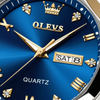 Détail cadran bleu montre quartz Avignon OLEVS