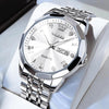 Montre quartz homme Avignon argentée portée au poignet