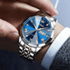 Montre quartz homme Avignon bleue boîtier acier