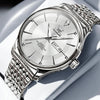 Montre quartz homme Fontainebleau argentée vue rapprochée