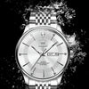 Montre quartz homme Fontainebleau argentée vue d'ensemble