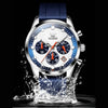 Montre sport homme Marseille bleue éclaboussures d'eau