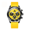 Montre sport homme Marseille jaune vue de face OLEVS