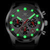 Index luminescents montre sport homme Marseille noire