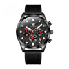 Montre sport homme Marseille noire vue de face OLEVS